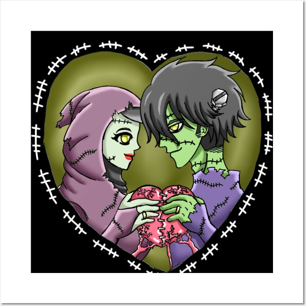 UNDEAD COUPLE ANIME Wall Art by MIZART